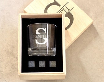 Personalized gift for him - whiskey Glass for Dad - Engraved tumbler , Etched Whiskey Glass for Grandpa or Dad, Unique Gift