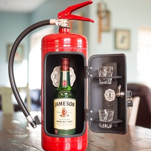 Minibar brandblusser, brandweerman cadeau, gepersonaliseerd herencadeau, cadeau voor hem jubileum, cadeau voor hem verjaardag, cadeau voor vriend