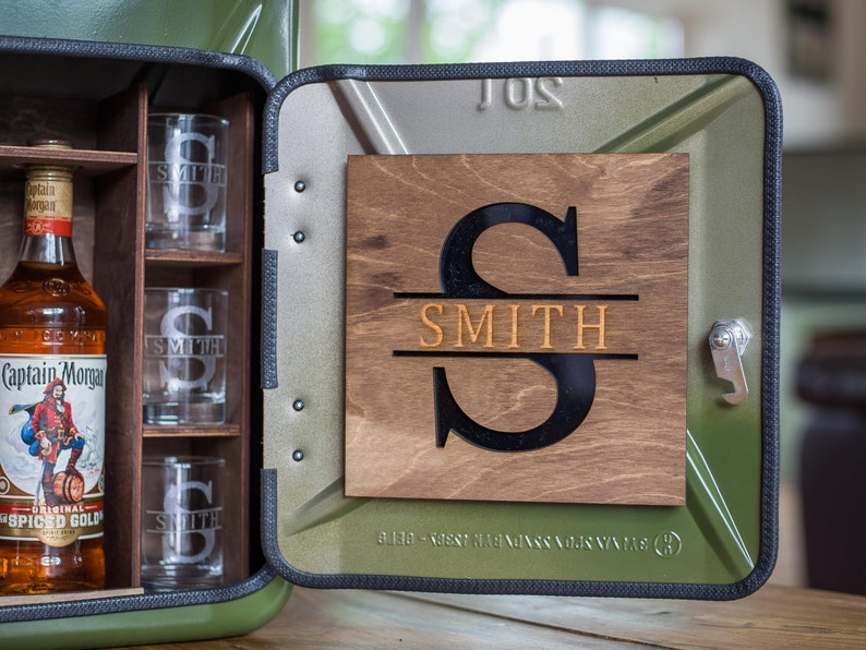 Jerry Can Mini Bar, Unique Gifts For Guys, Personalized Whiskey Gift image 4