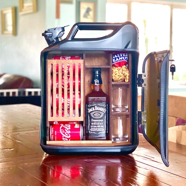 Jerry Can Mini Bar, Liquor Cabinet Gift Set