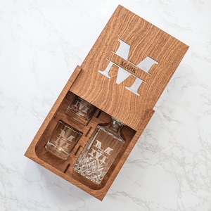 Premium Whisky Dekanter Set, Vatertagsgeschenke