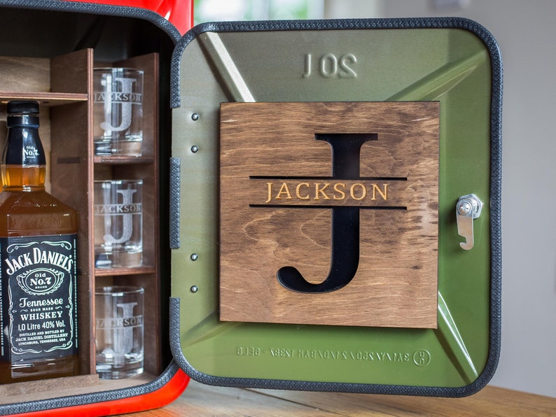 Jerry Can Mini Bar, Unique Gifts For Guys, Personalized Whiskey Gift image 5