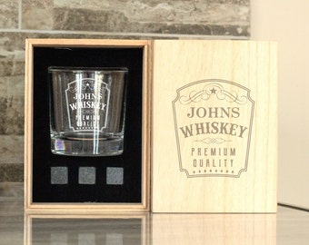 Vaso de whisky personalizado para papá él: personalícelo con hasta 6 nombres, vaso de whisky grabado para abuelo o papá, regalo único para papá,
