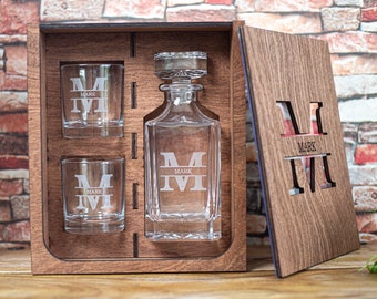 Geschenke für Männer – personalisierter Whisky-Dekanter – das perfekte Geschenk für ihn, als Geschenk für den Freund oder als Hochzeitsgeschenk