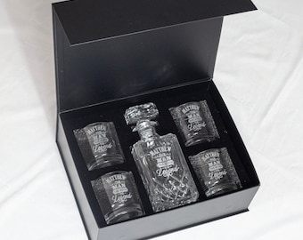 Personligt Whiskykaraffset – Graverat glas, Present till honom