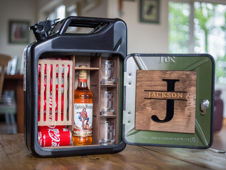 Jerry Can Mini Bar, Unique Gifts For Guys, Personalized Whiskey Gift image 2