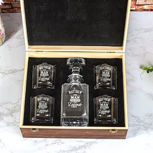 Whiskey Decanter Gift Set, Gift for Man, Fathers Day Gifts