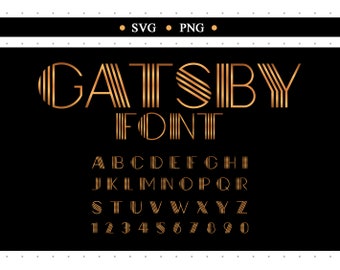 Gatsby Alphabet Etsy