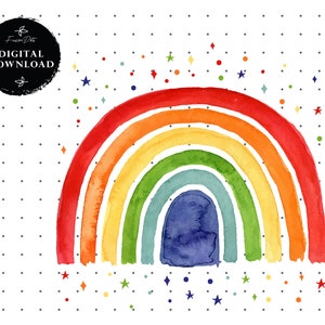 Rainbow Clipart Rainbows Pastel Digital Printable Clip Art Download png