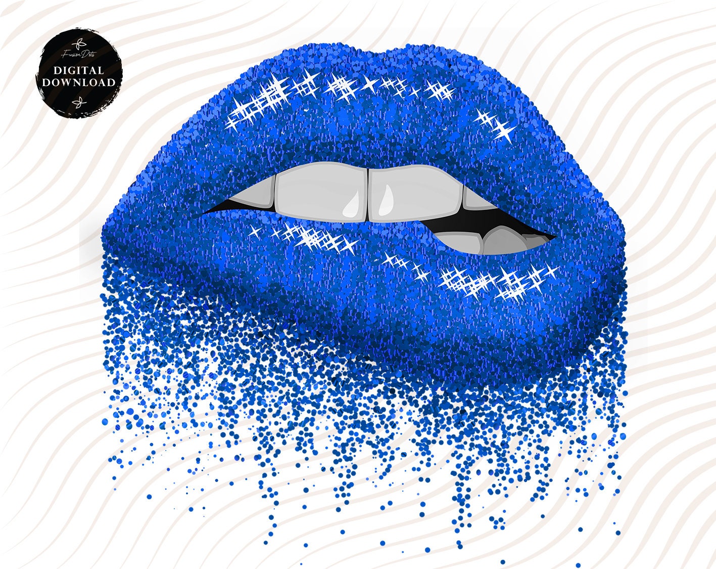 Glitter Melting Dripping Lips Sublimation File Best Selling 