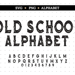 Vintage Alphabet SVg Distressed Font Digital Font Svg Grunge Font Download Svg Fonts