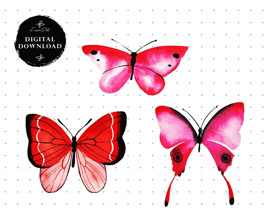 Butterfly Clip Art Png Bundle Pastel Butterflies Clip Art Fairy Tale