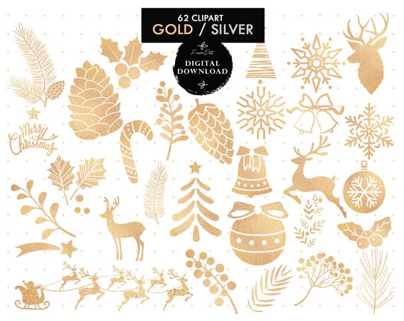 62 Glitter Christmas Clipart Bundle, Christmas Sublimation, Christmas PNG, Sublimation Designs, Cricut Downloads, Instant download