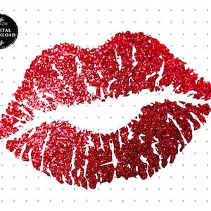 Red Glitter Lips Clipart Png Lips Clipart Clipart Sexy Lips Glitter Print Design Sublimation PNG File Digital Download