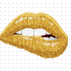 Lip Clip Art Png Lips Clipart Dripping lips bite png printable sparkling lips clipart golden sexy lips digital download