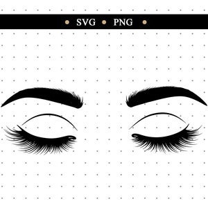 Eyelashes SVG Design - Eyelashes SVG Files For Cricut - Eyelashes Clipart - Silhouette, Cricut, SVG File - Digital Download