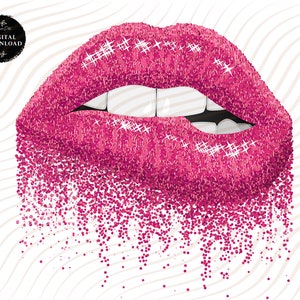 Dripping Lips Clipart Png Lips Clipart Dripping png Printable Sparkling lips Clipart Pink sexy lips digital download