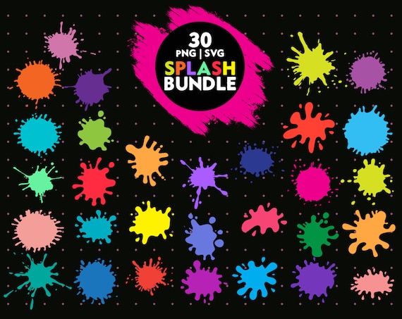 Download 30 Watercolor Splash Clipart Svg Files For Cricut Svg Etsy