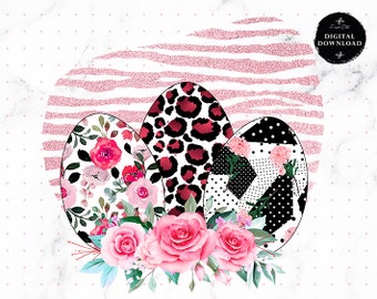 Leopard Easter Sublimation Design, Easter Clipart PNG, Easter Sublimation Clipart, Sublimation Easter Shirt, Png File Commercial Use