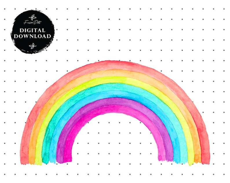 10 Rainbows Clipart Sublimation Design, Rainbows Pastel Digital Clipart, Illustration Sublimation designs rainbow shirt design Digital File image 2