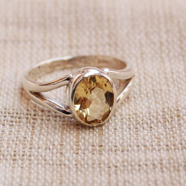 Shop Yellow Stone Ring Online - Etsy