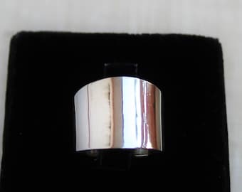 Wide Sterling Silver Band, Handmade Thumb Ring