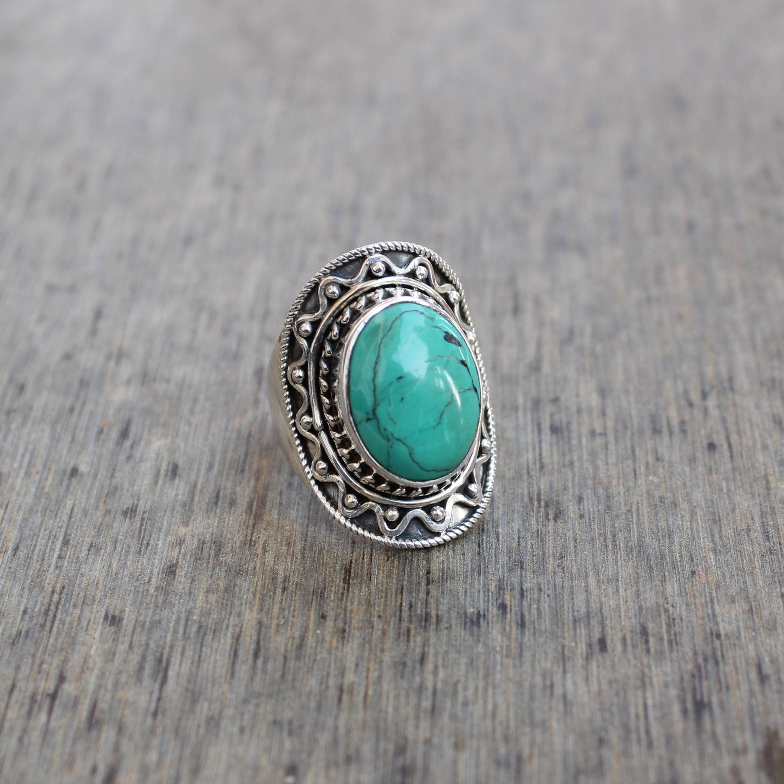 Turquoise Rings Sterling Silver Handmade Jewelry Natural - Etsy
