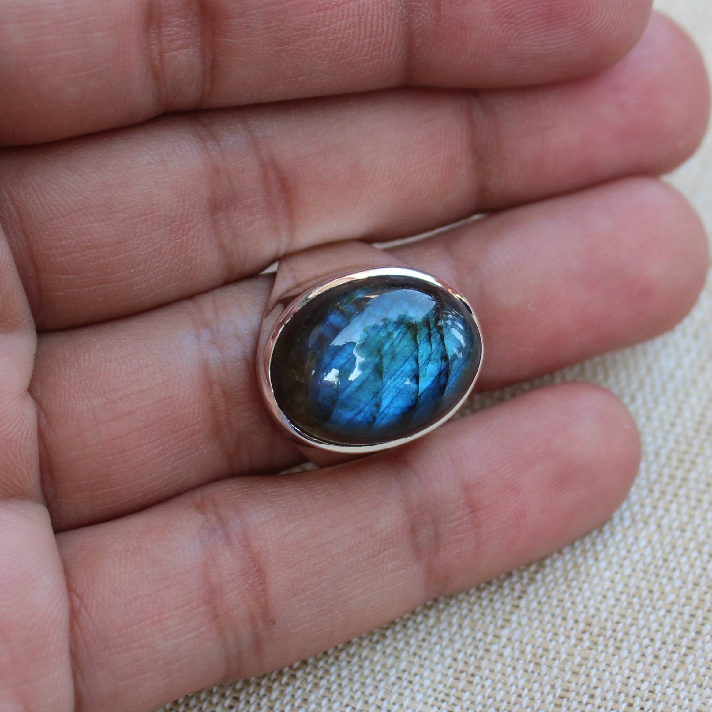 Labradorite Ring, Mens Jewelry, Sterling Silver Rings