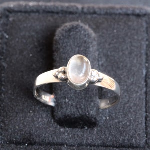 rose quartz ring, handmade sterling silver ring, stackable ring, midi ring, valentines ring, love stone, gift for her, natural pink quartz