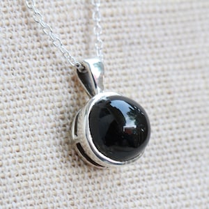 Black Star pendant, sterling silver necklace, gift for her, statement jewelry, anniversary gift ideas, wedding jewelry, boho necklaces