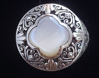 Freshwater Pearl Sterling Silver Ring: Handcrafted Boho Jewelry