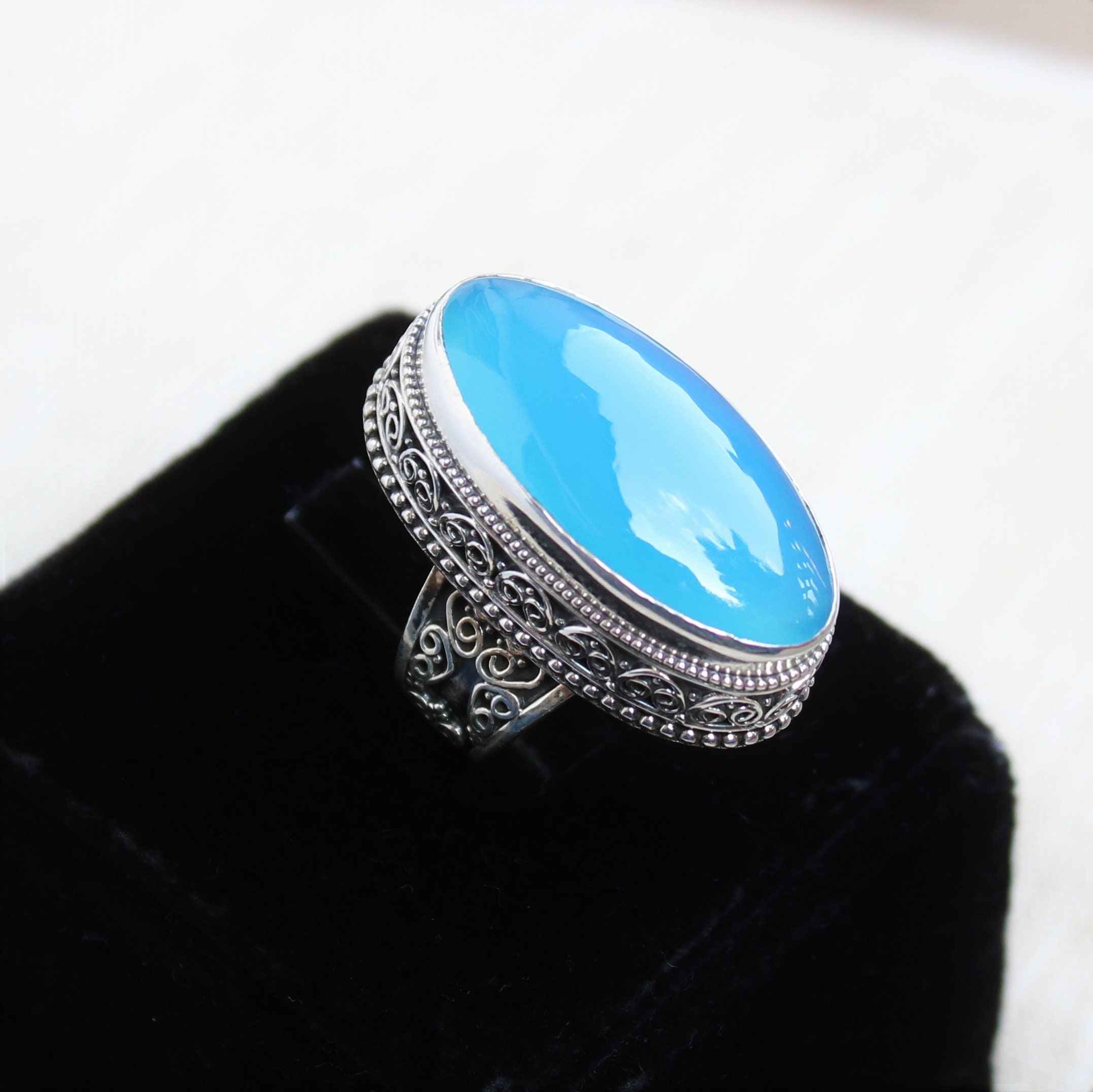 新品 V by Laura Vann Chalcedony ring V Chalcedony Ring, SS | Muse Jewelry Online Store