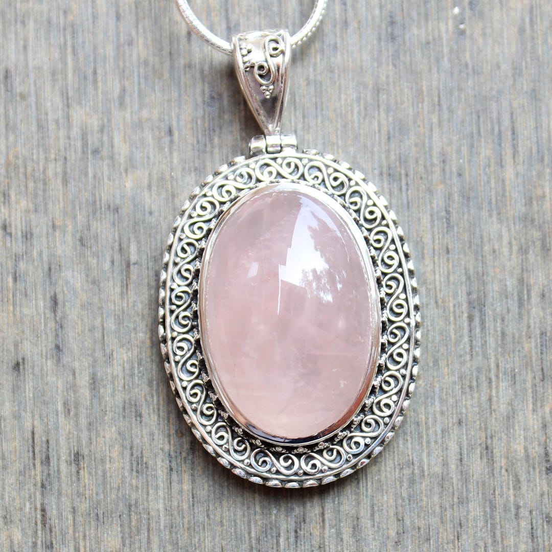 ネックレス・ペンダント threetimes Pink coin necklace 4BNY091 Amazon.com: 925 Sterling Silver Rose Quartz Necklace Women