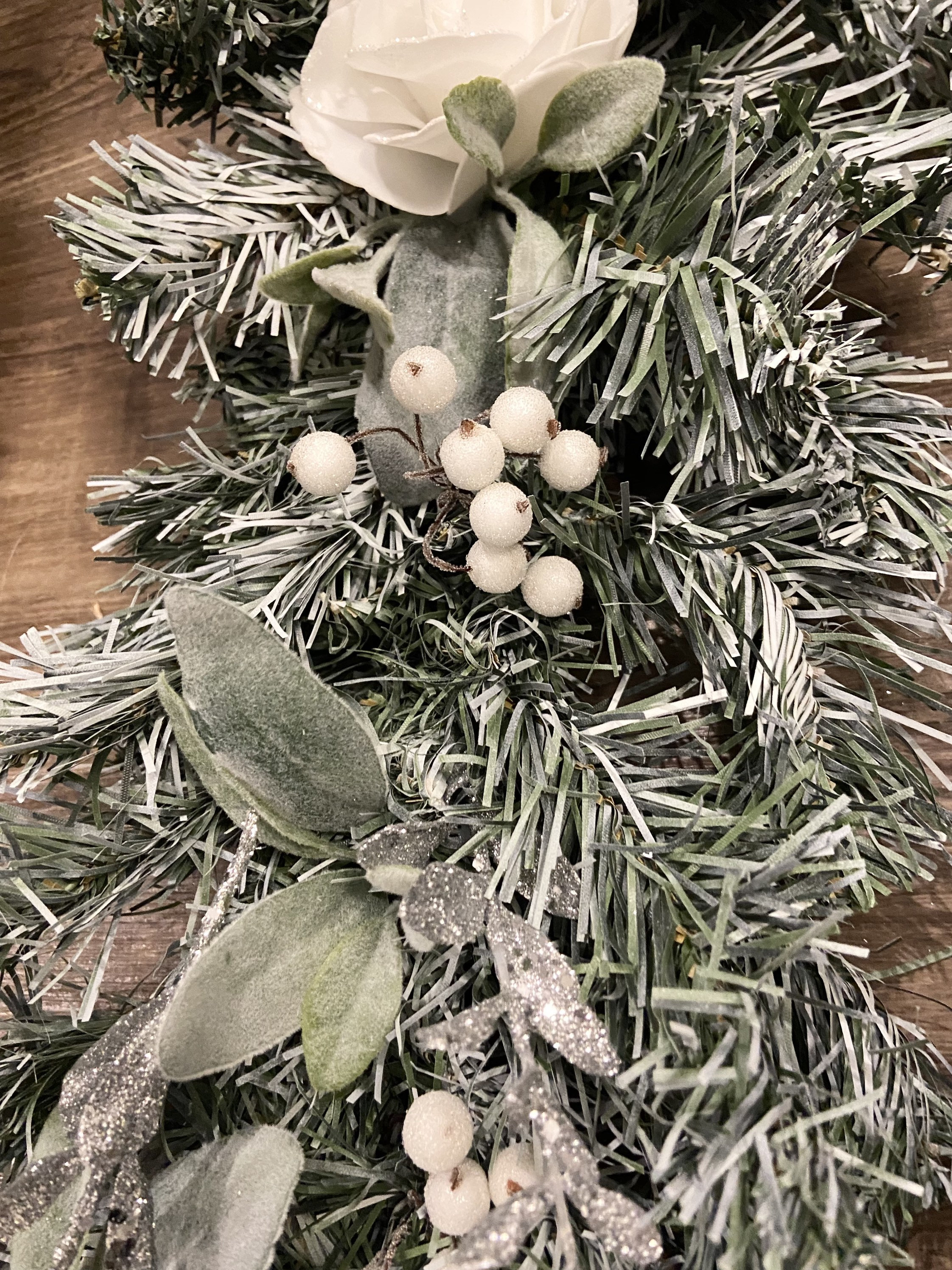 Luxury Handmade Christmas Garland White and Silver Various Sizes Etsy UK