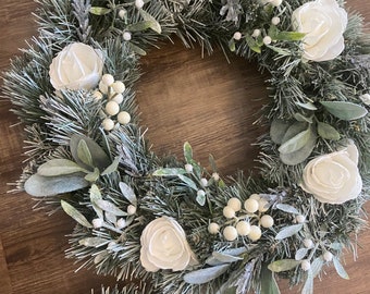 Luxury Christmas wreath - White & Silver