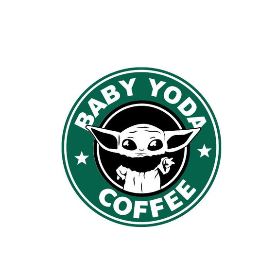 Baby Yoda Coffee Svg Mandalorian Star Wars The Child Disney Starbucks Cricut Silhouette Dxf Pdf Png Eps Digital Cut Files Clipart
