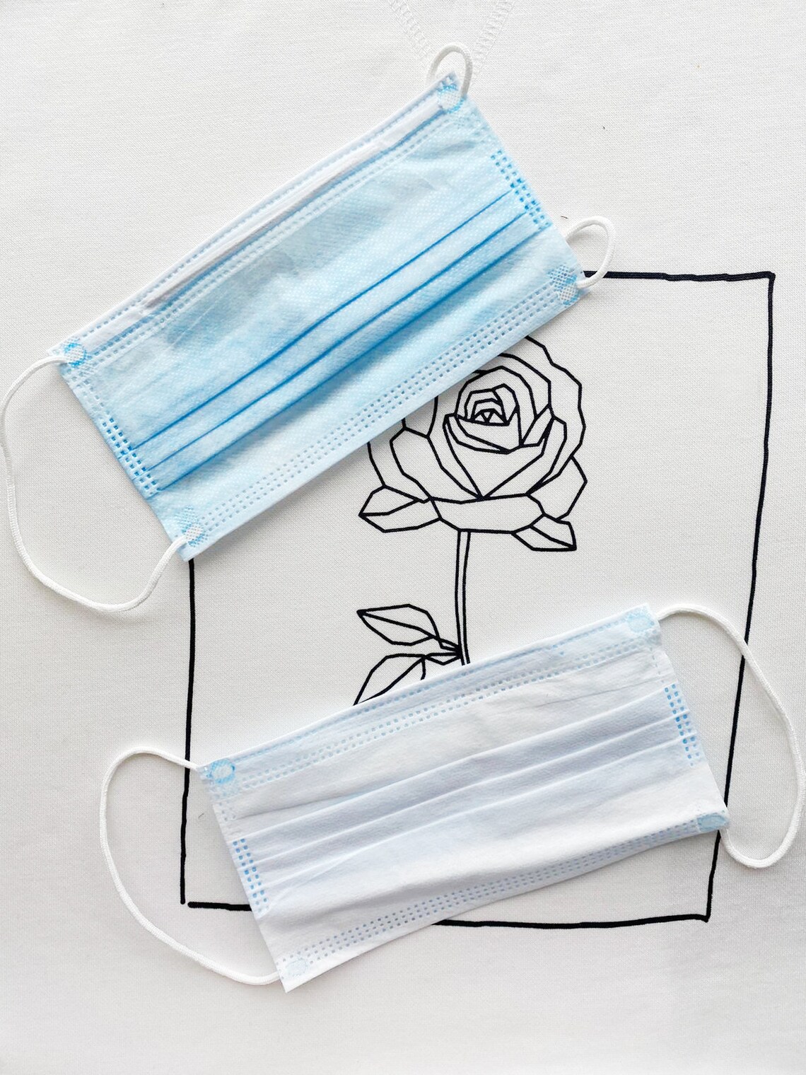 Non Woven Fabric Face Mask with Nose Wire 3 Layer Non Woven Etsy