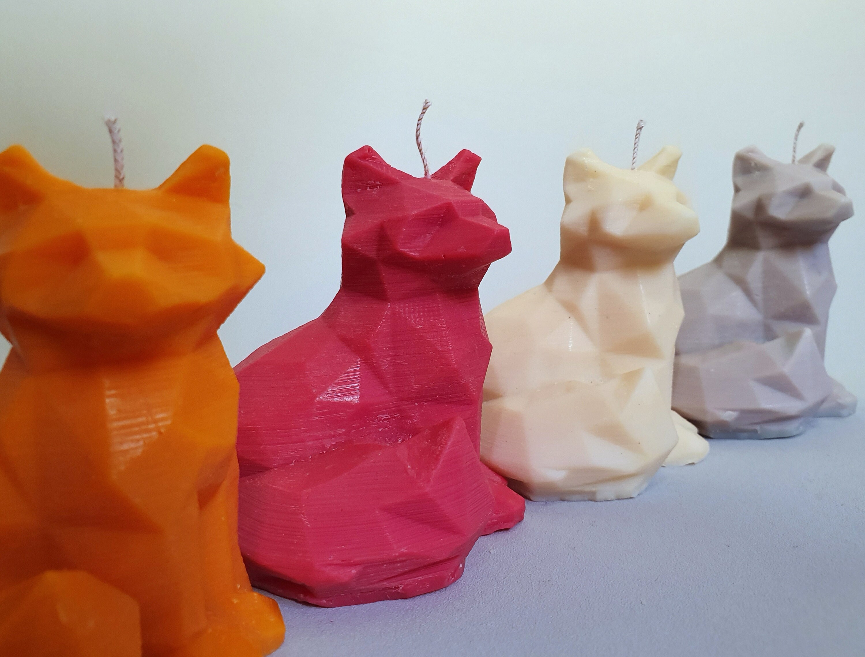 Llwynog Fox Candle / Cute Candle / Geometric Animal / Soy Etsy