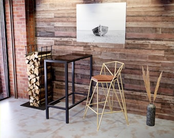 taburete de bar, silla de madera