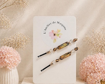 Czech pearl hairpins