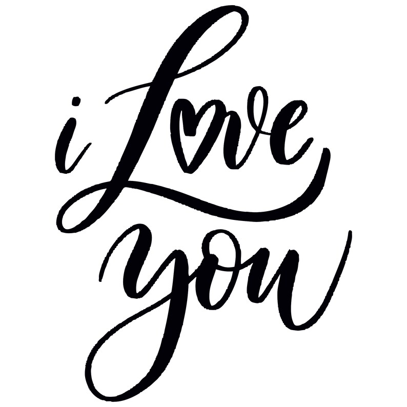 DIY Stamp I love you love valentine/'s day wedding love cards