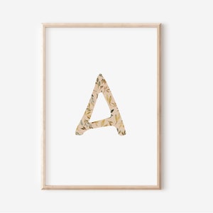 Buchstaben Poster | Buchstabe A | A4 A3 | Namensbild Kinderbild Geschenk Geburt Baby Kita Print Kinderposter Kinder Spielzimmer Geburtstag