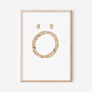 Buchstaben Poster | Buchstabe Ö | A4 A3 | Namensbild Kinderbild Geschenk Geburt Baby Kita Print Kinderposter Kinder Spielzimmer Geburtstag