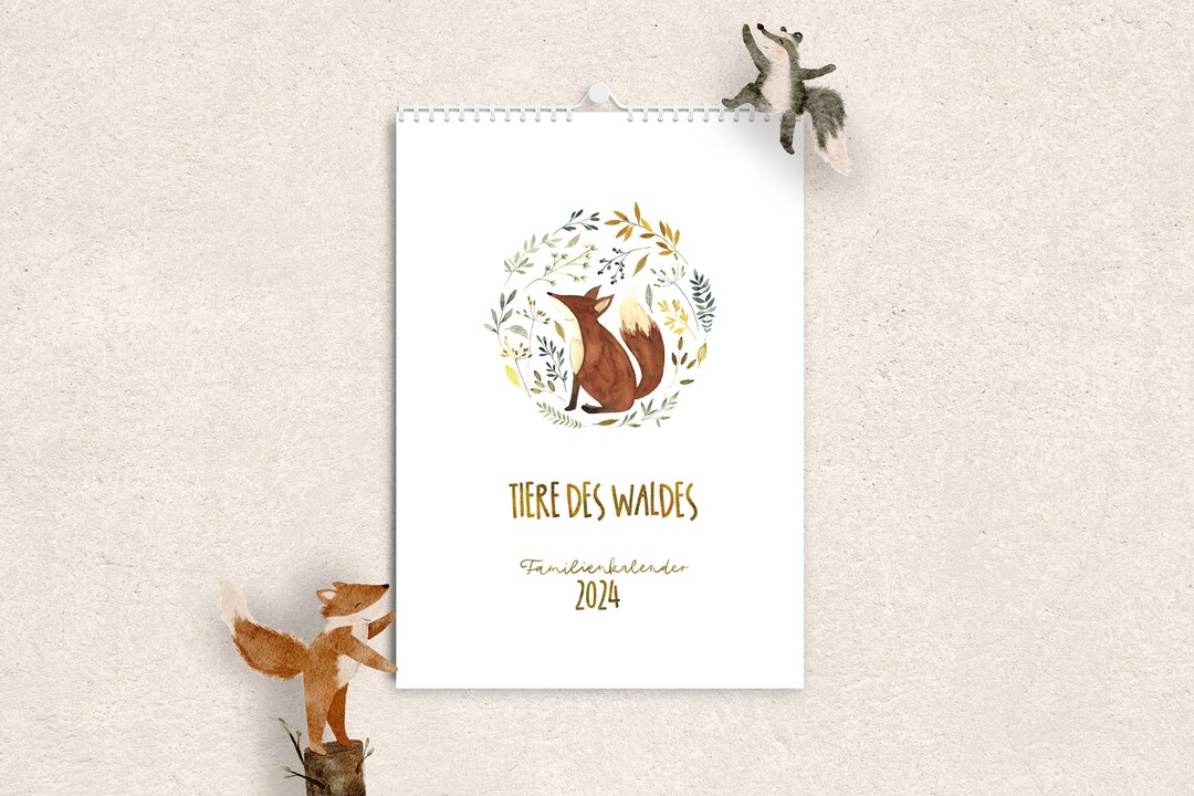 Family Calendar 2025 5 Columns Family Planner 2025 Forest Animals ...