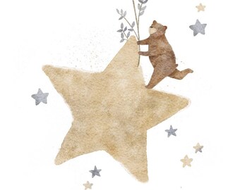 Sternenbär Illustration zum digitalen Sofort-Download