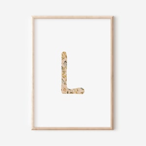 Buchstaben Poster | Buchstabe L | A4 A3 | Namensbild Kinderbild Geschenk Geburt Baby Kita Print Kinderposter Kinder Spielzimmer Geburtstag