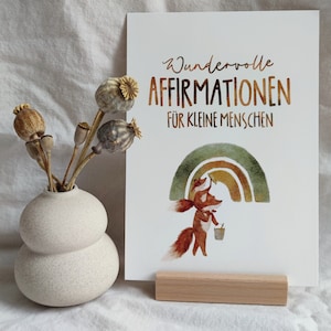 Affirmationen für Kinder |  Kalender A5 Glaubenssätze 2024 | Kinderkalender Waldtiere Wandkalender Kinderposter Kinderbild