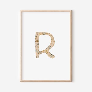 Buchstaben Poster | Buchstabe R | A4 A3 | Namensbild Kinderbild Geschenk Geburt Baby Kita Print Kinderposter Kinder Spielzimmer Geburtstag