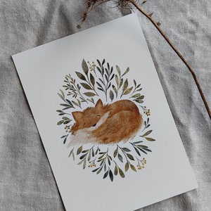 Postkarte | FuchsBaby | Karte A6 | Kinder Karte | Fuchs Familie Baby | Waldtiere | Kinder Geburt | Kindergeburtstag Geschenk |