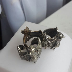Magical Occult Ring - Bat Sterling Silver Ring Vampire Animal Rings Witch Ritual Jewelry Protection Symbol Gift for Women Brass Jewelry.